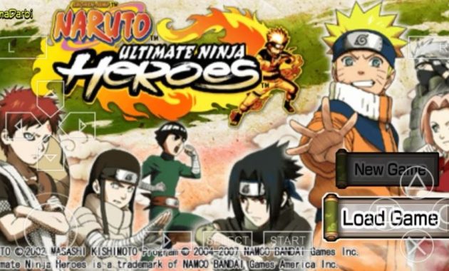 naruto ultimate ninja heroes 3 psp ukuran kecil